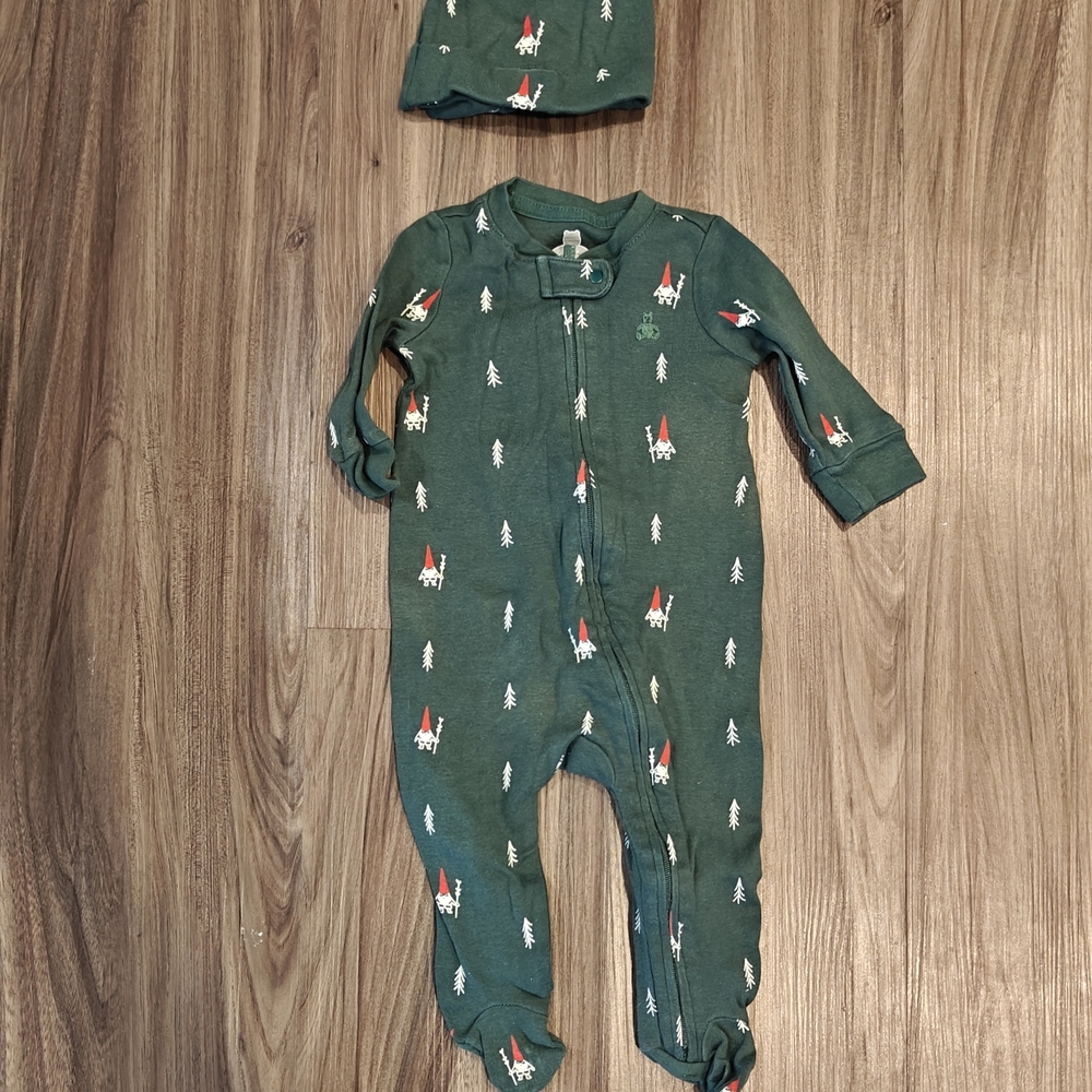 GAP Green Gnome Footie with Hat